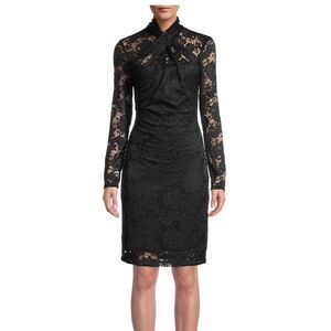 Elie Tahari Twist-Accented Lace Dress size 4